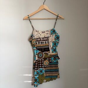 Vin Rouge floral y2k layered thin strap tank top